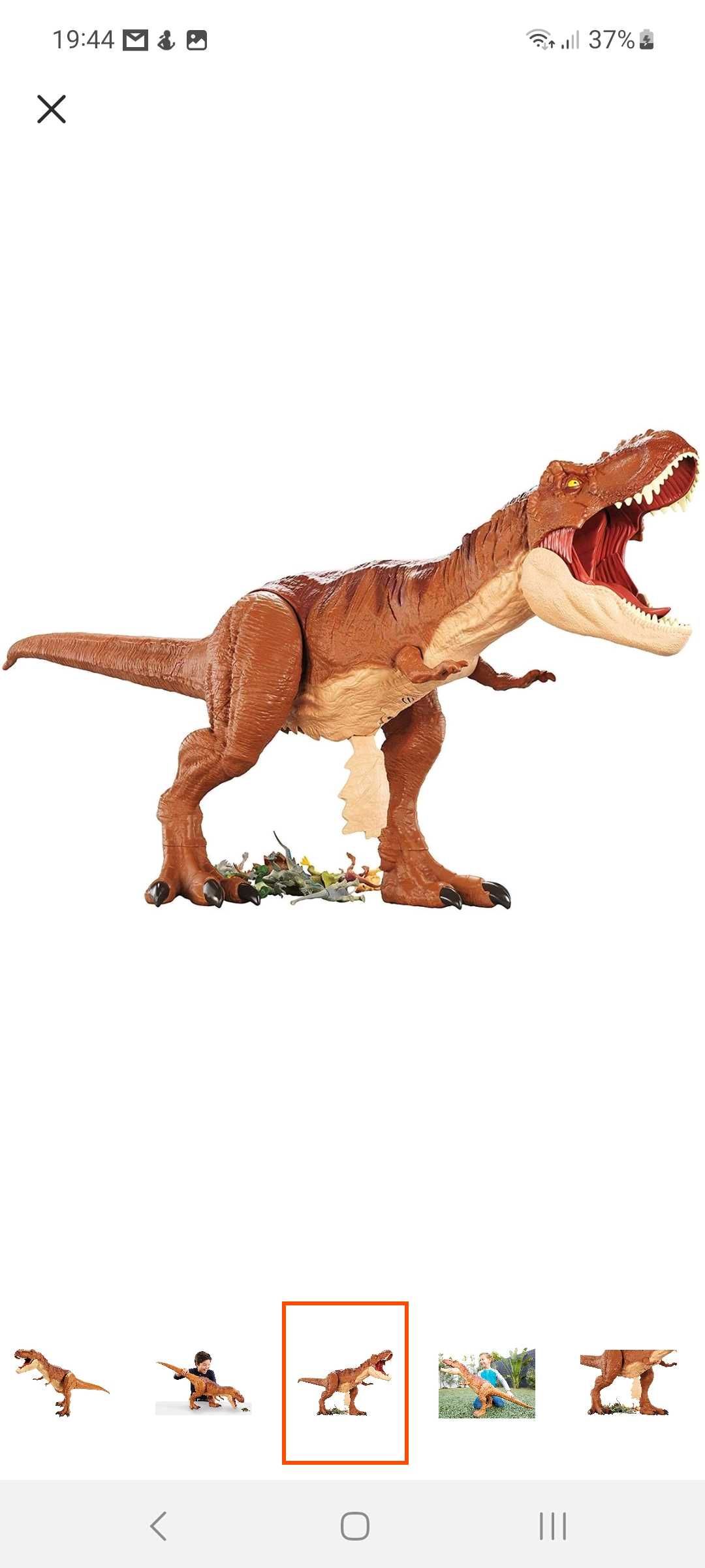 Tyrannosaurus Rex Jurassic World, Mattel 101 cm