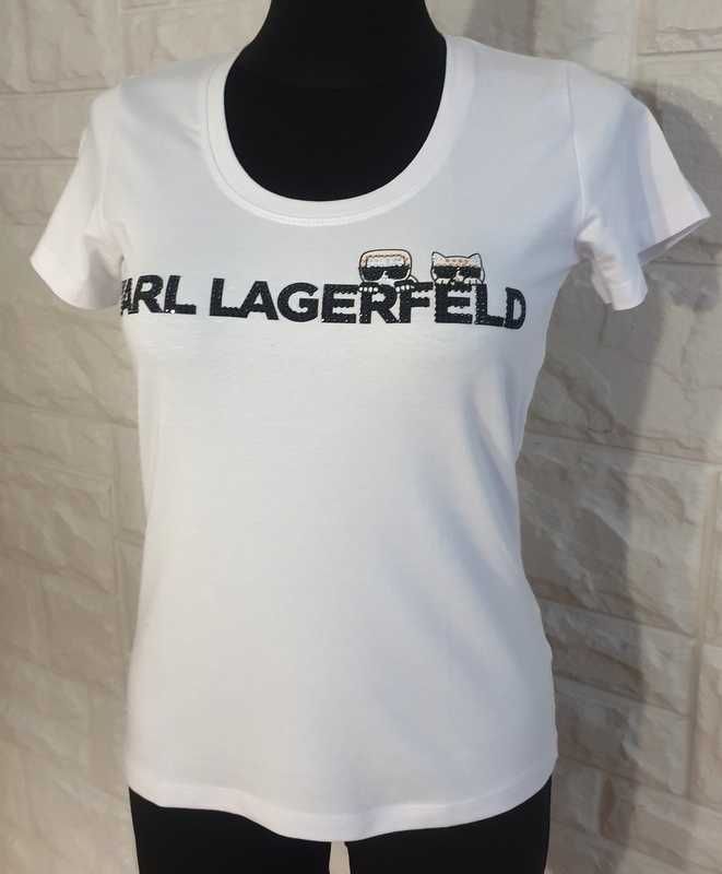 Koszulka damska na Karl LAGERFELD t-shirt damski nowy z metki XL na L