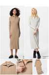 Сукня в рубчик uniqlo half-zip knit dress