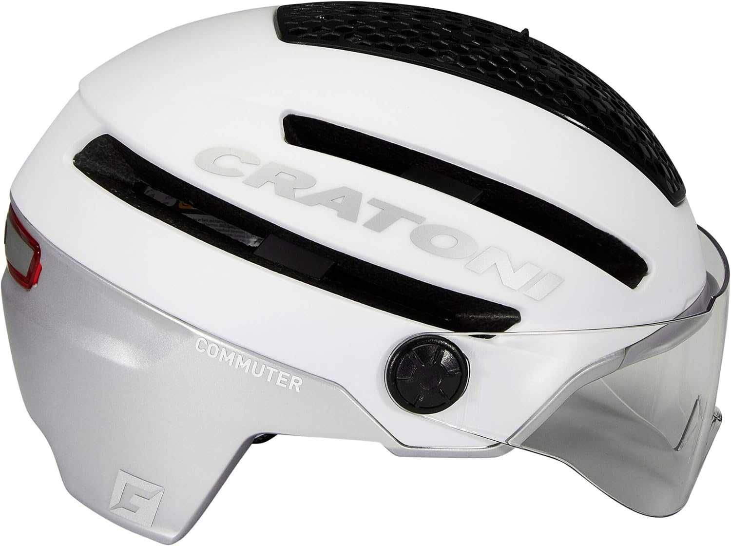 Cratoni Unisex Kask Rowerowy Commuter S-M 54-58cm White Matt