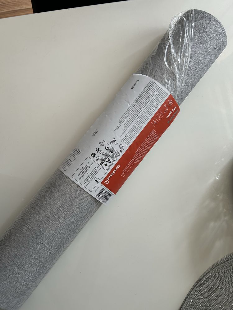 Tapeta winylowa Goodhome teksturowana efekt betonu szara popielata