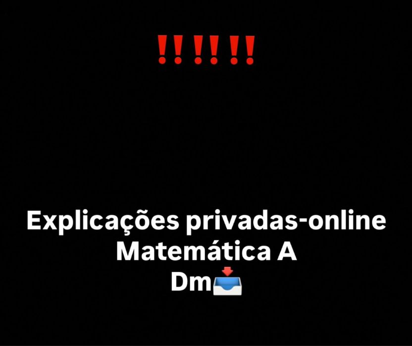 Explicacoes de matematica A