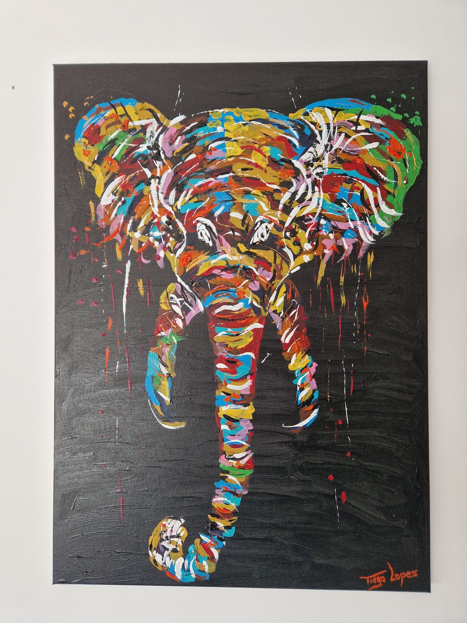 Quadro Abstracionismo Elefante 2025-17