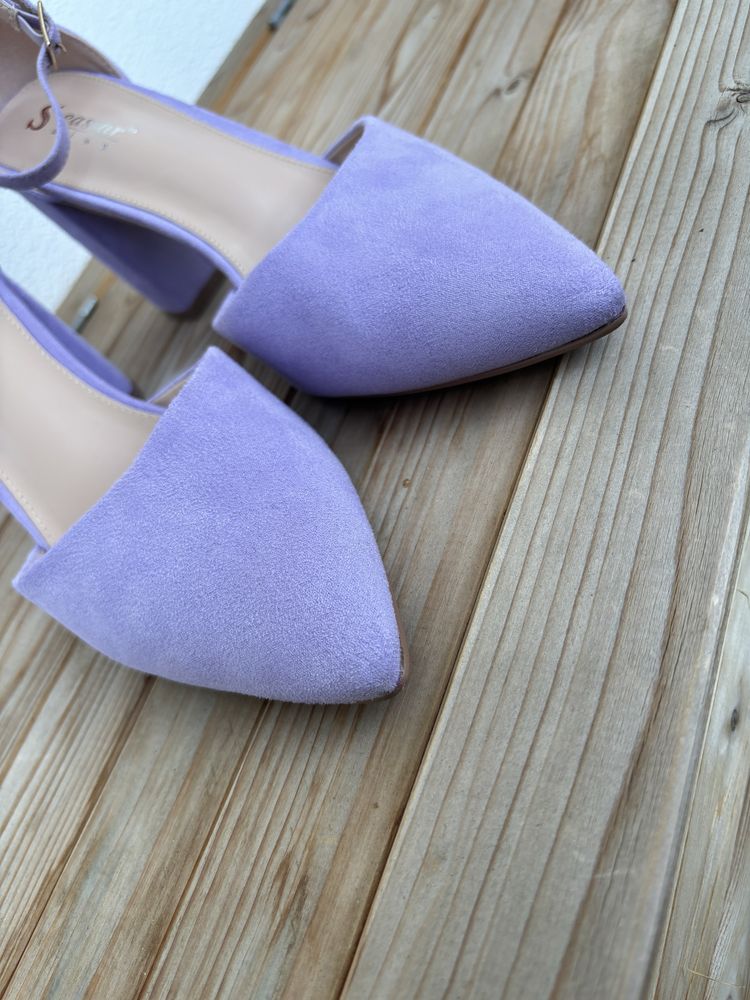 Buty na obcasie fioletowe Seastar