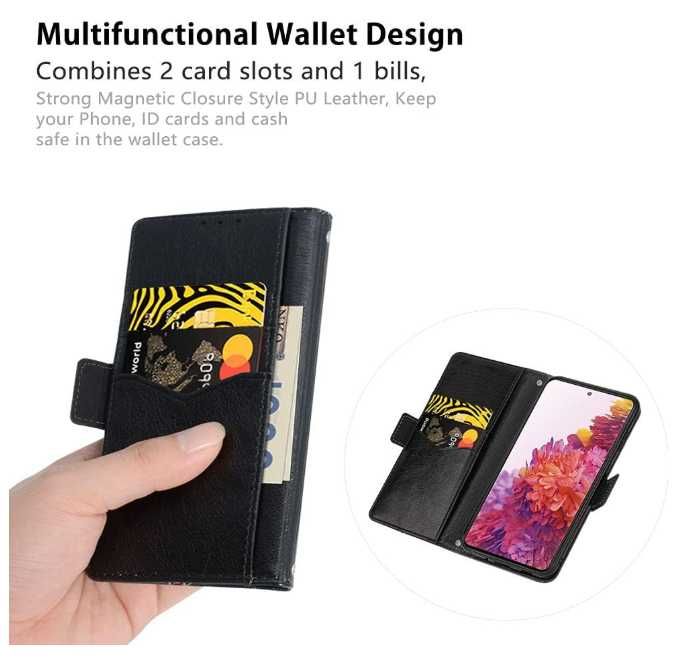 MAMA MOUTH Etui na telefon Samsung Galaxy S23 FE 5G skórzane czarne