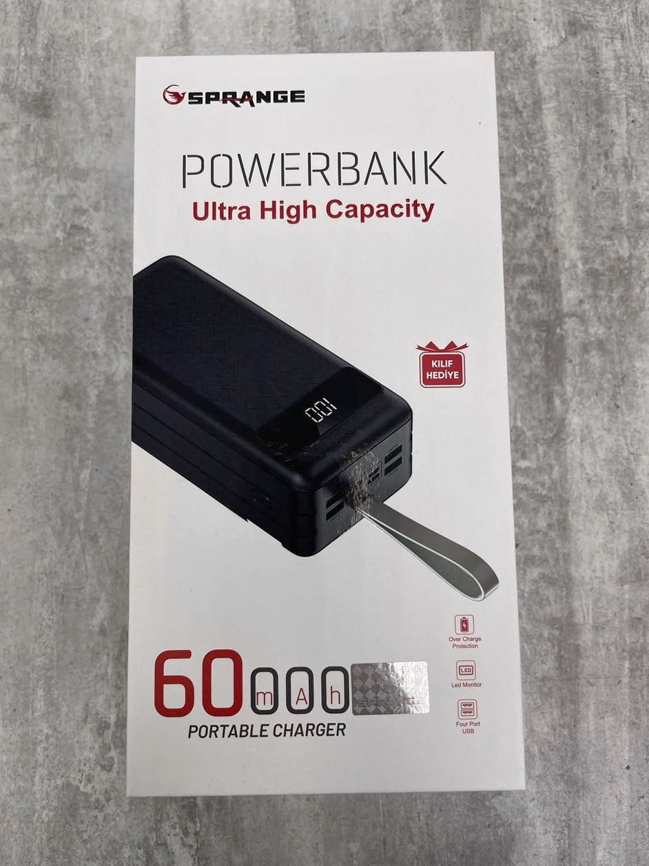 Портативний зарядний пристрій (батарея) Power&bank Sprange SR-P8 60000