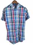 Gant Madras Plaid Męska Koszula Z Krótkim Rękawem Regular Fit M