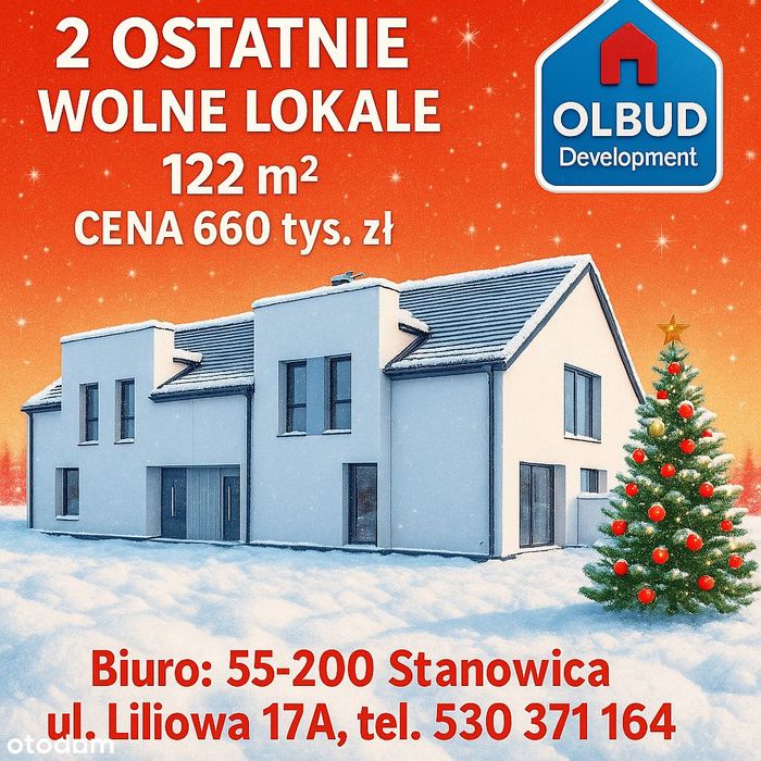 2 OSTATNIE WOLNE DOMY 127m2 / 4 pokoje / 2 łazienki / OGRÓD 74m2