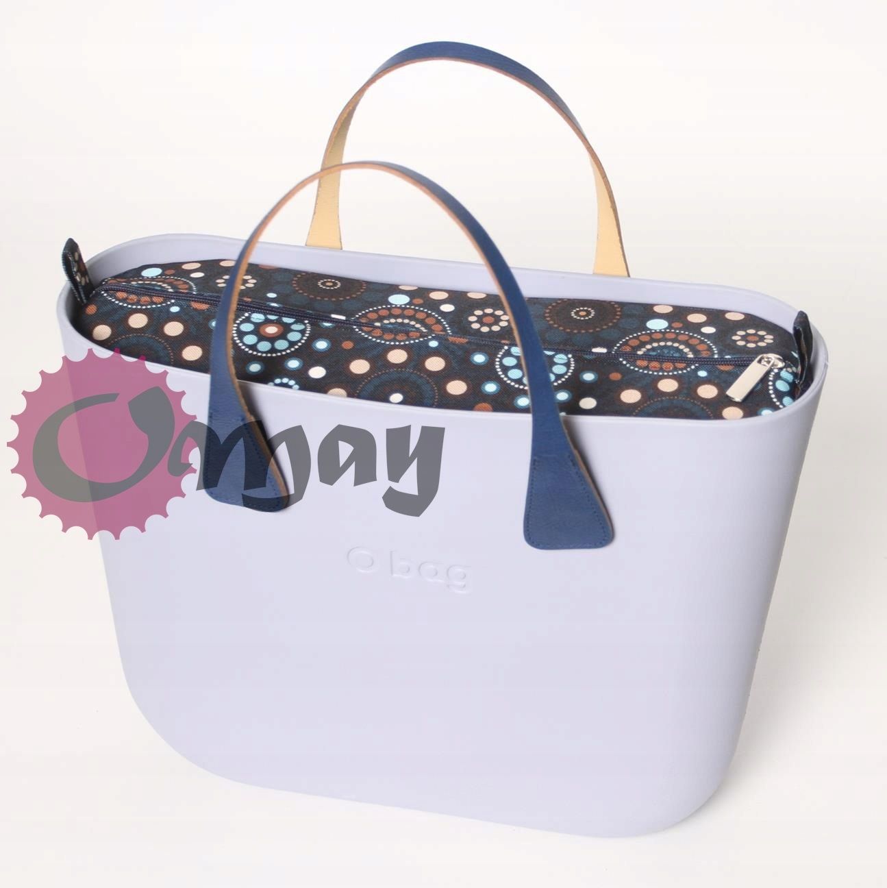 Granatowy organizer do OBAG STANDARD +OPASKA chocomay 2 kieszenie OMAY