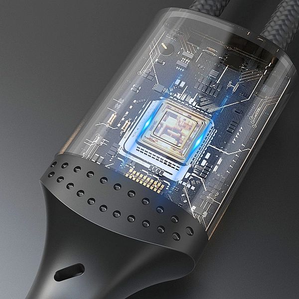 Kabel Dudao L3CC USB-C - USB-C 60W 2m w oplocie - czarny