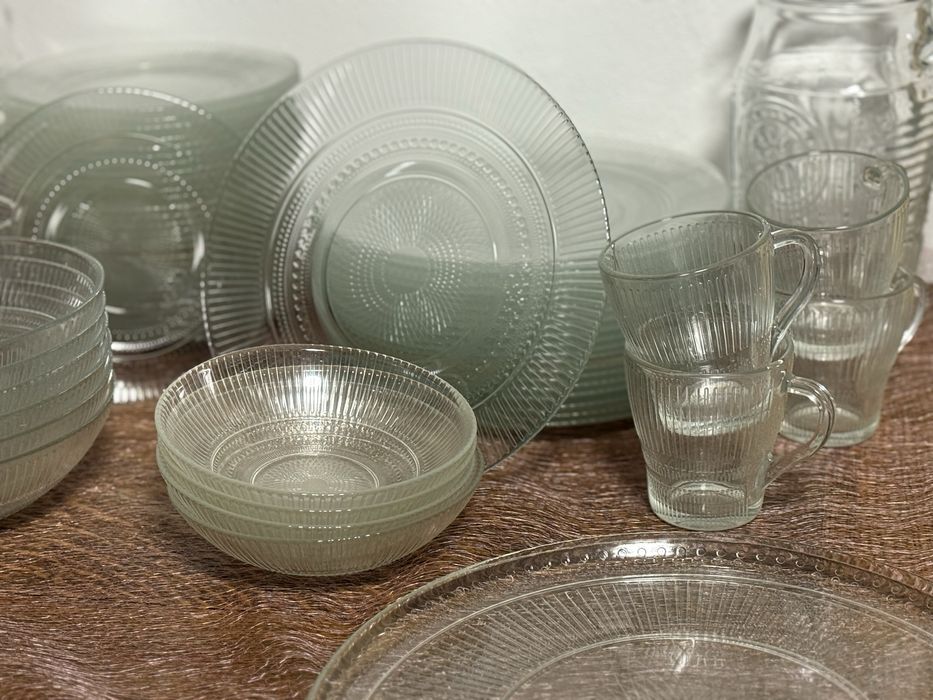 Сервіз LUMINARC "Louison” clear,  76 предметів. Bormioli Rocco.