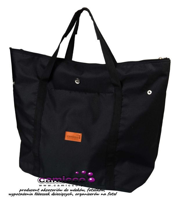 TORBA BIANKA do SZPITALA porodu OGROMNA wózka podręczny spacer zakupy