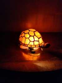 Lampa witrażowa Tiffany żółw