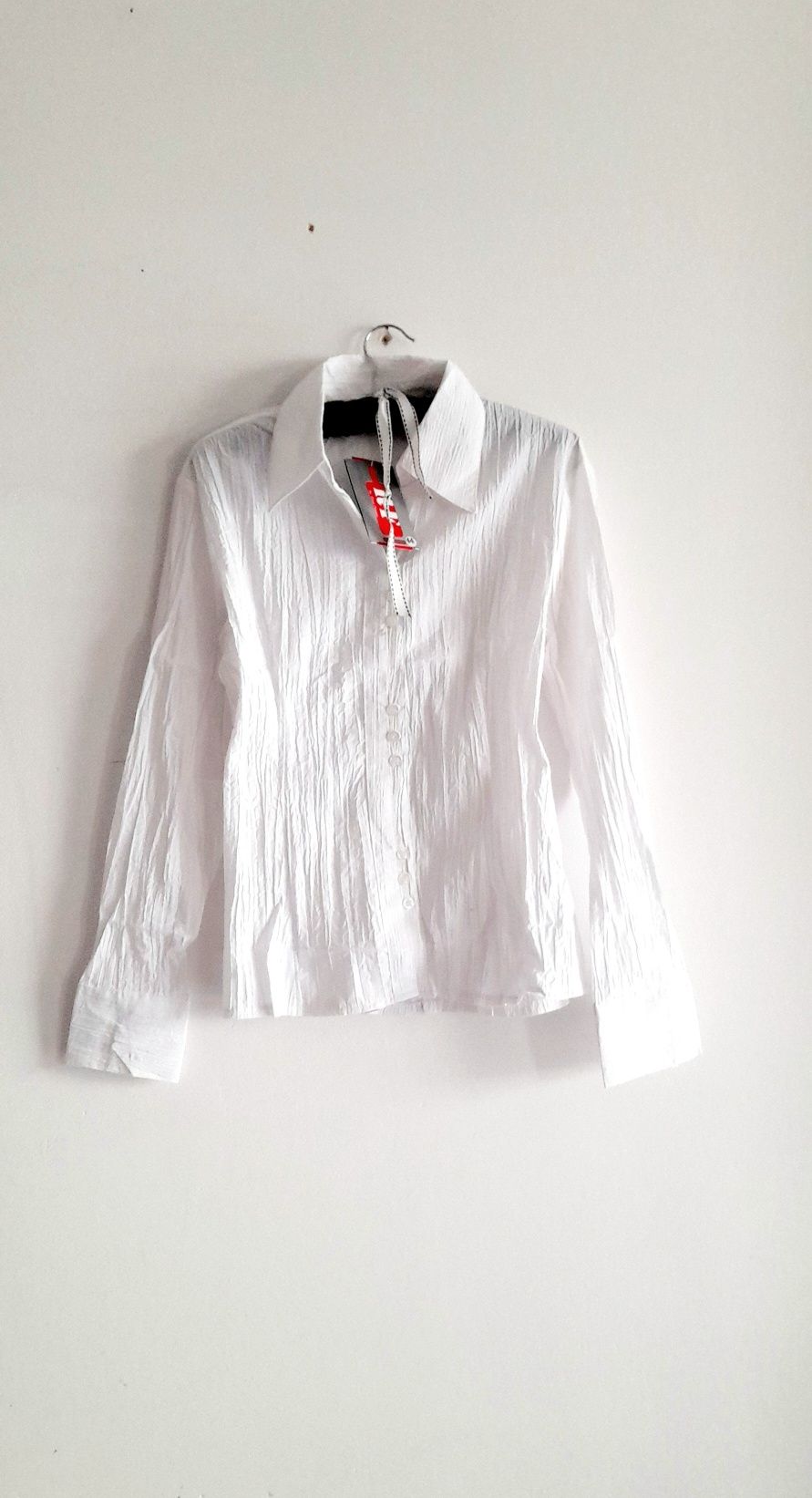 OKAZJA Nowa damska biała koszula bawełniana bawełna wiosna 44 xxl 42 x