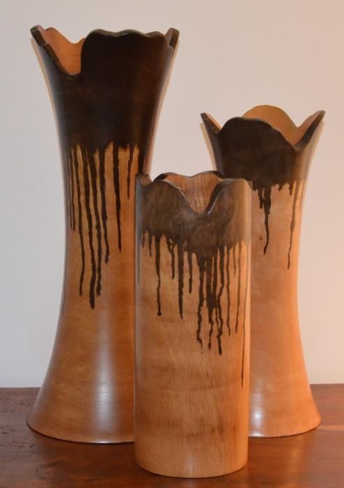 Jarra em madeira de fina qualidade – Altura 25,0 cm