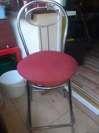 Hoker metalowy, krzesło barowe