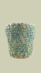 Osłonka doniczka ceramiczna "Łuska natury" – ręcznie robiona 17cm