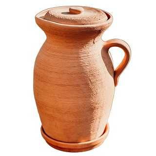 Dzbanek gliniany do wody i żywności 4 L. Naturalny filtr | z Atestem