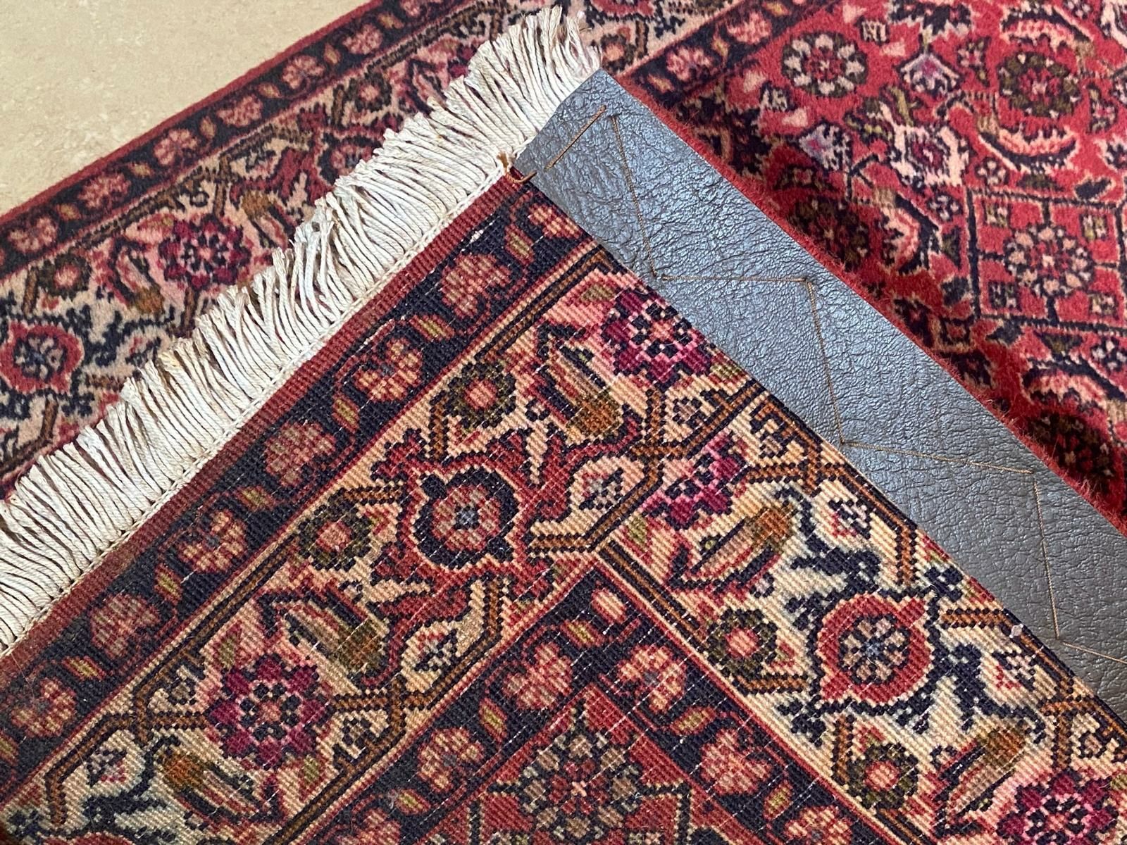 Bidjar Persja 252 # 63 Perski chodnik ręcznie tkany wełniany z Iranu