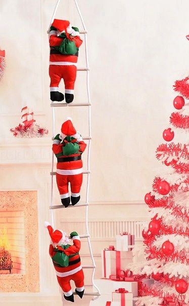 Mikołaj Na Drabinie Wspinający Się Wchodzący 180Cm