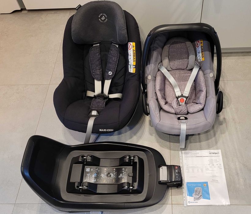 Maxi-Cosi Zestaw 3w1, baza Isofix + dwa foteliki 0-4 lat