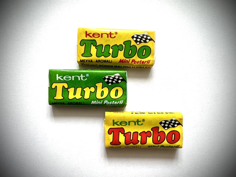 Turbo. 12/1990 г. Жвачка. Оригинал. Жевательная резинка 90-х.
