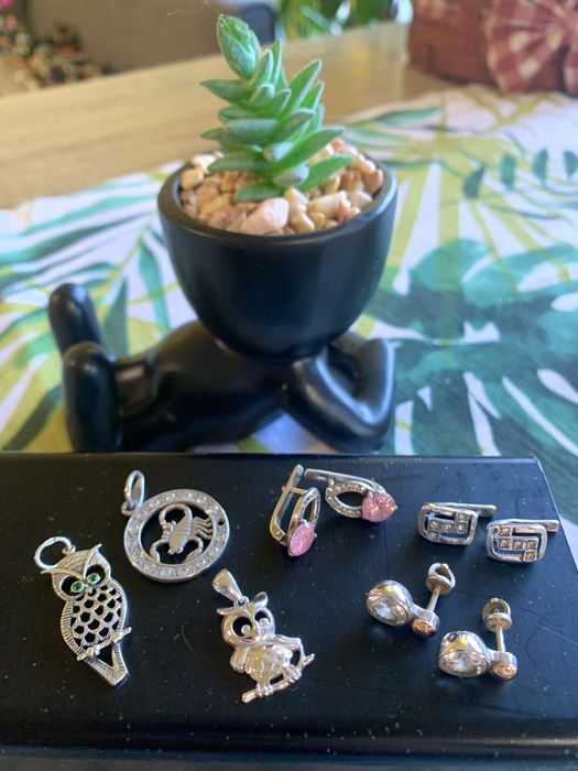 Срібло та  з позолотою