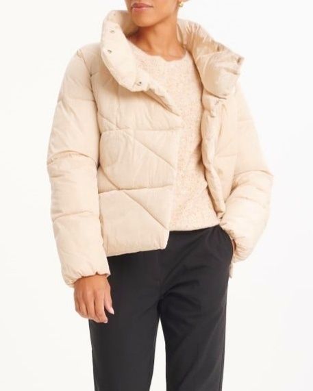 Kurtka zimowa bezowa damska ecru 34/36 ciepła