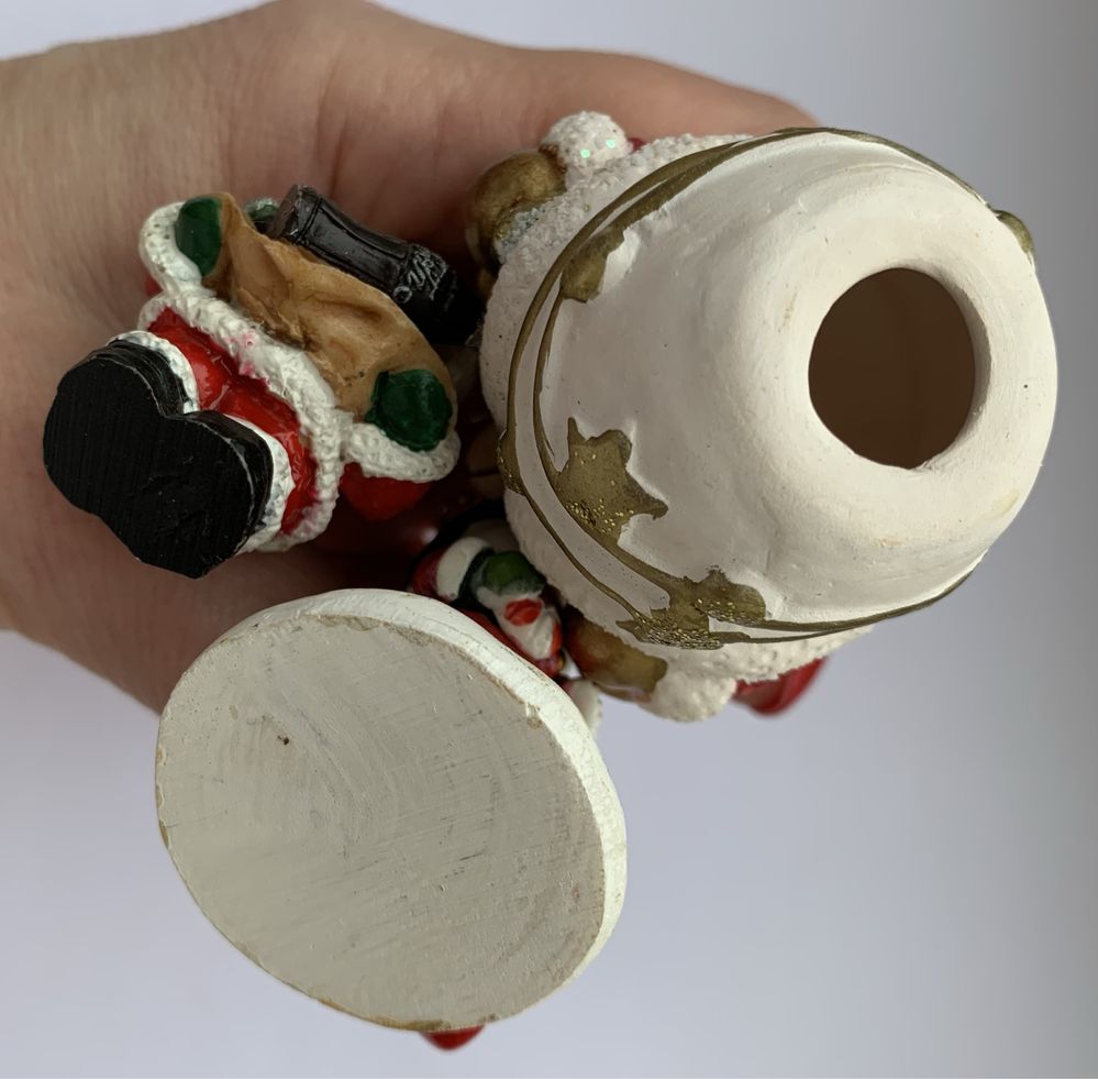 Игрушка керамика для декора, украшение на ёлку - Снеговик Мишка