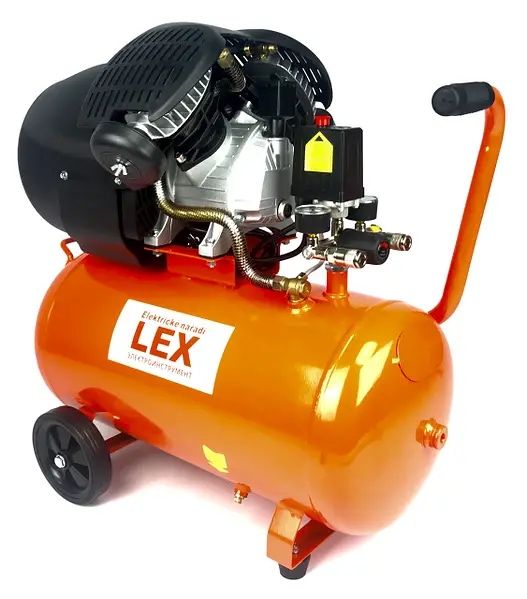 Компресор двоциліндровий повітряний LEX LXC50V | 3.3 кВт | 430 л/хв
