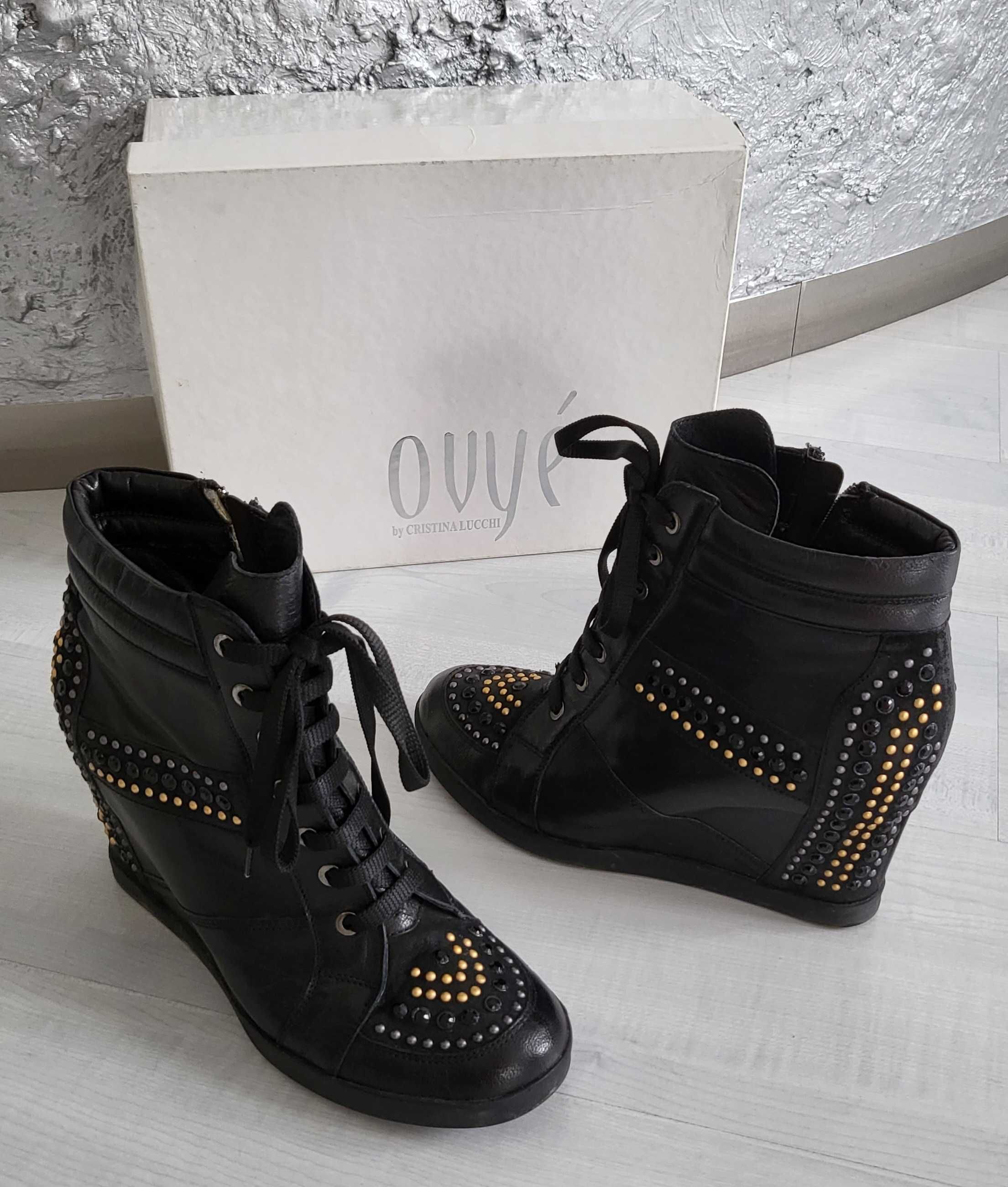 Ovye  włoskie sneakersy koturna roz 40