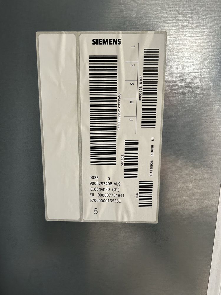 Lodówk SIEMENS no frost do zabudowy w pelni sprawna