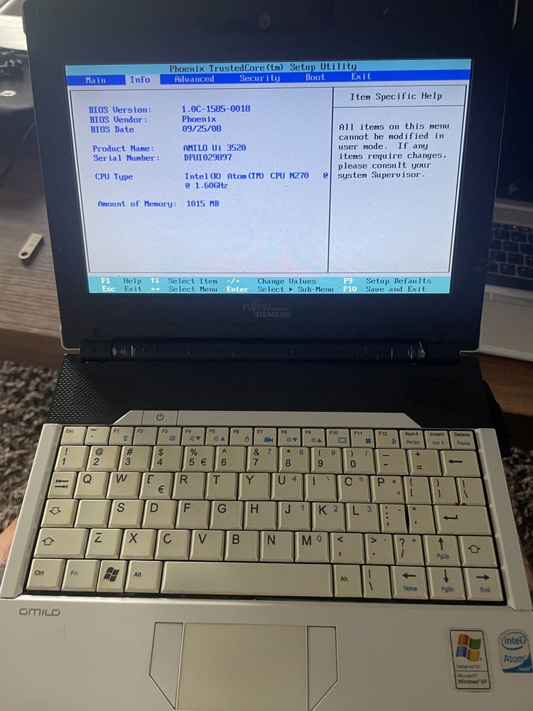 Fujitsu siemens amilo mini II 3520