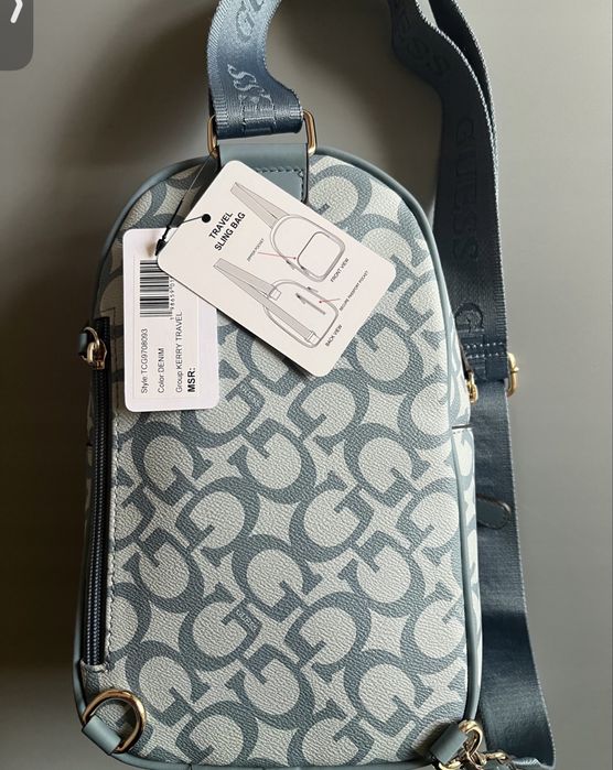 Рюкзак Guess блакитний/голубой оригінал