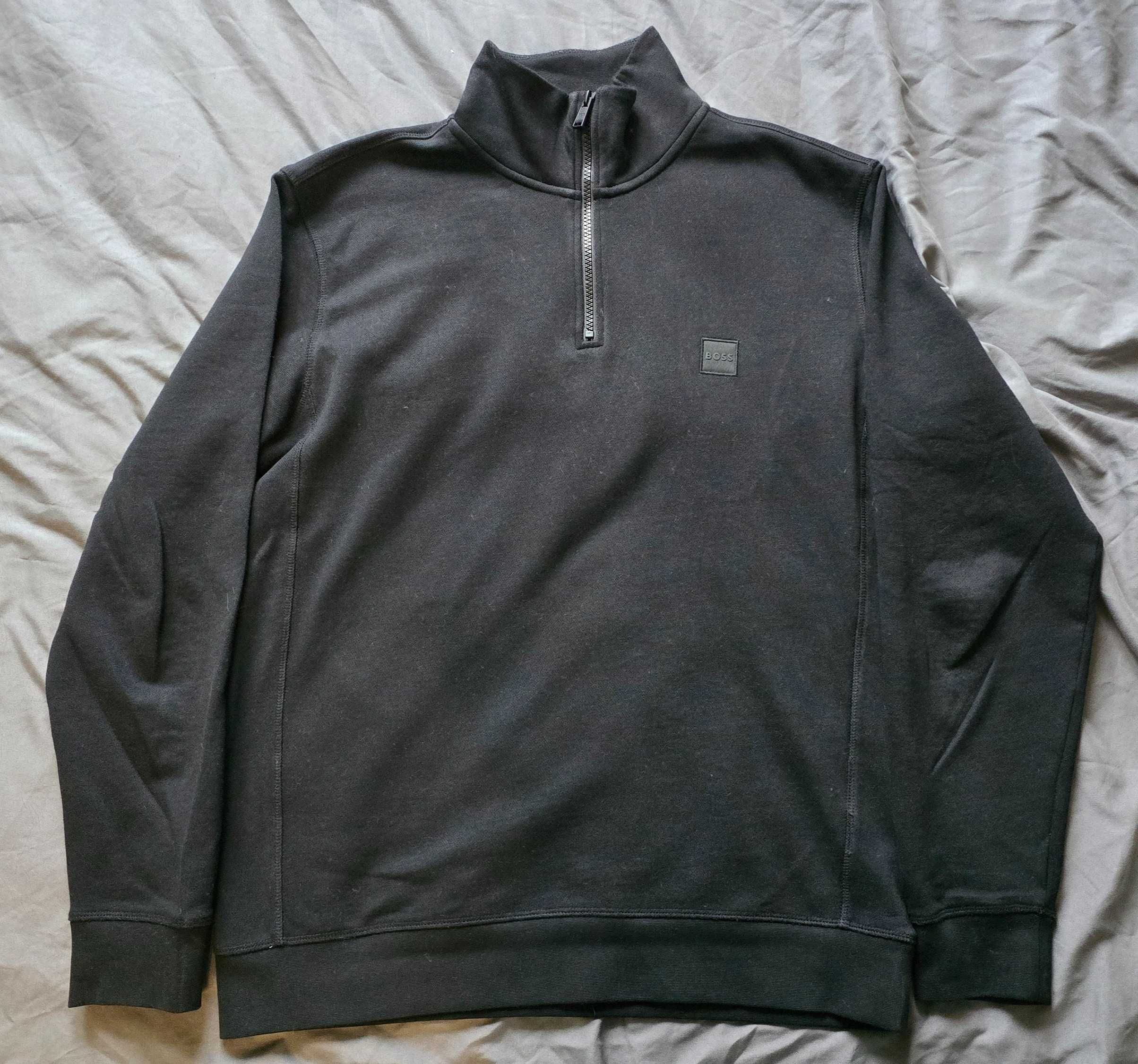 Hugo Boss - Zapinana Bluza pod szyją - Nowa w folii Czarna