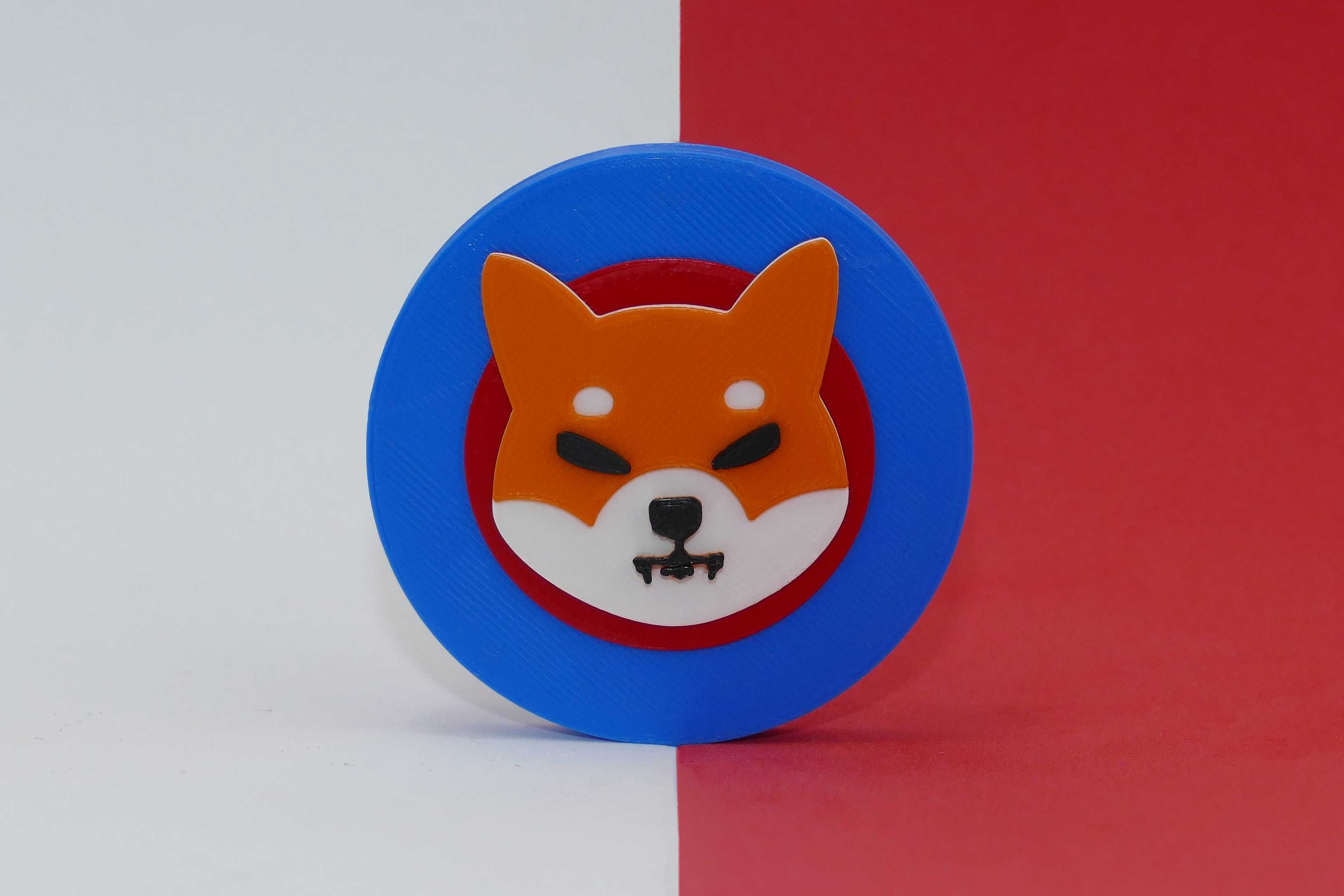 Shiba Inu - Moeda Com Base Magnética Para Fãs de Criptomoedas