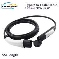 Зарядний кабель Type2 - Tesla USA, 5m, 32a