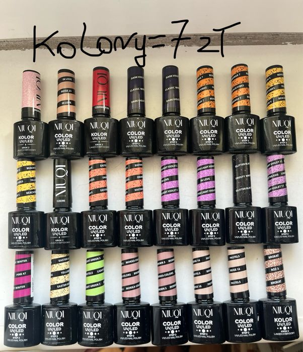 Bazy hybrydowe,kauczukowe topy lakiery kolory primerynowe firmy Niuqi