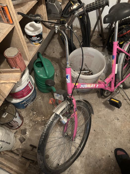 Składak Jubilat 2 różowy rower PRL