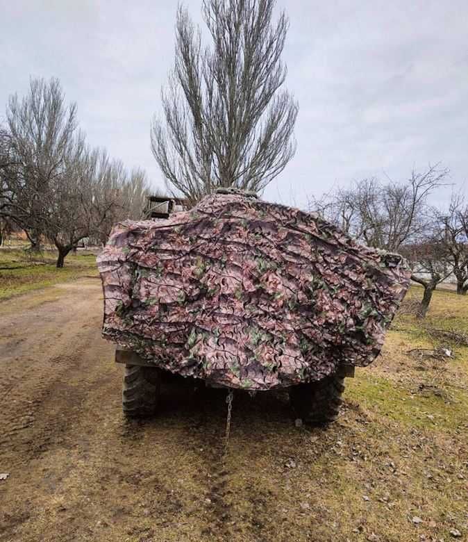 Маскувальна сітка 3 х 5,6 м колір РОГОЗ