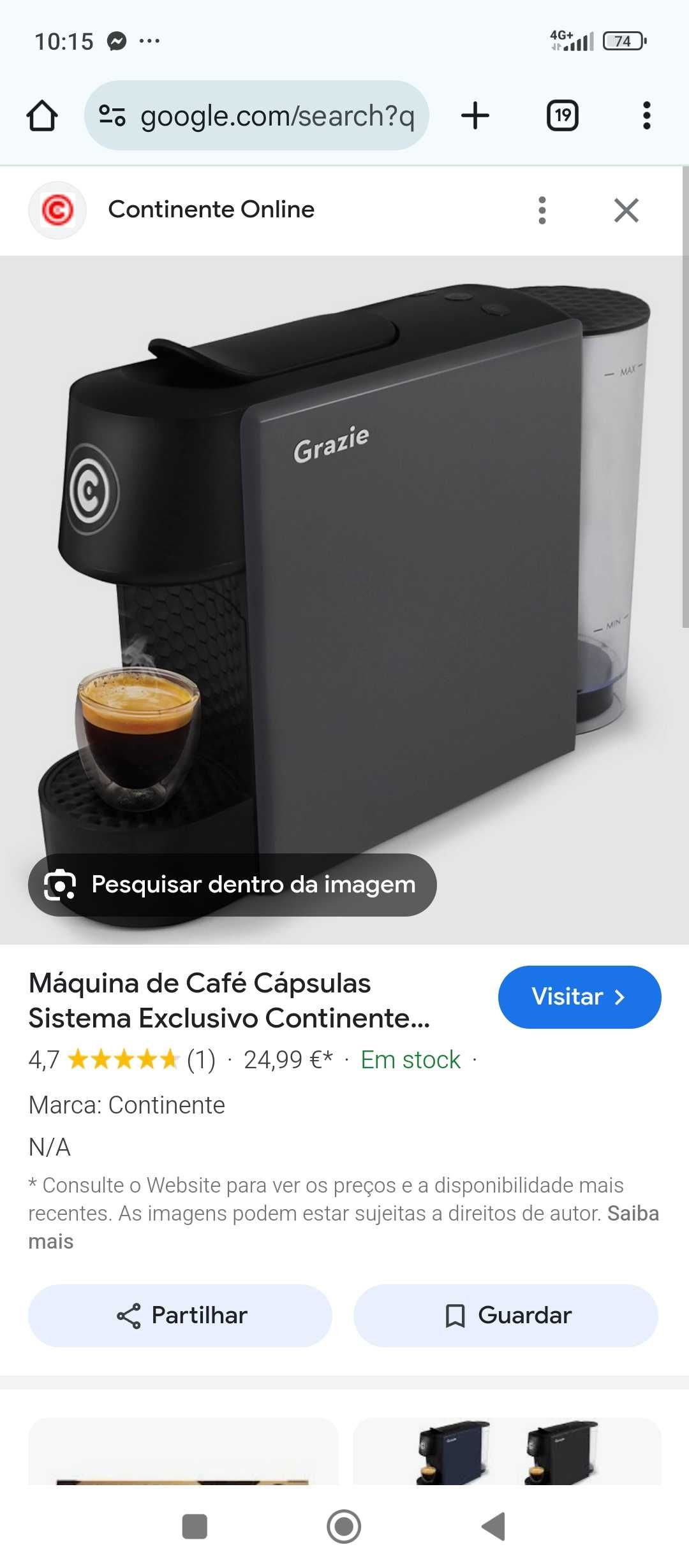 Fogão para peças, máquina de café nova