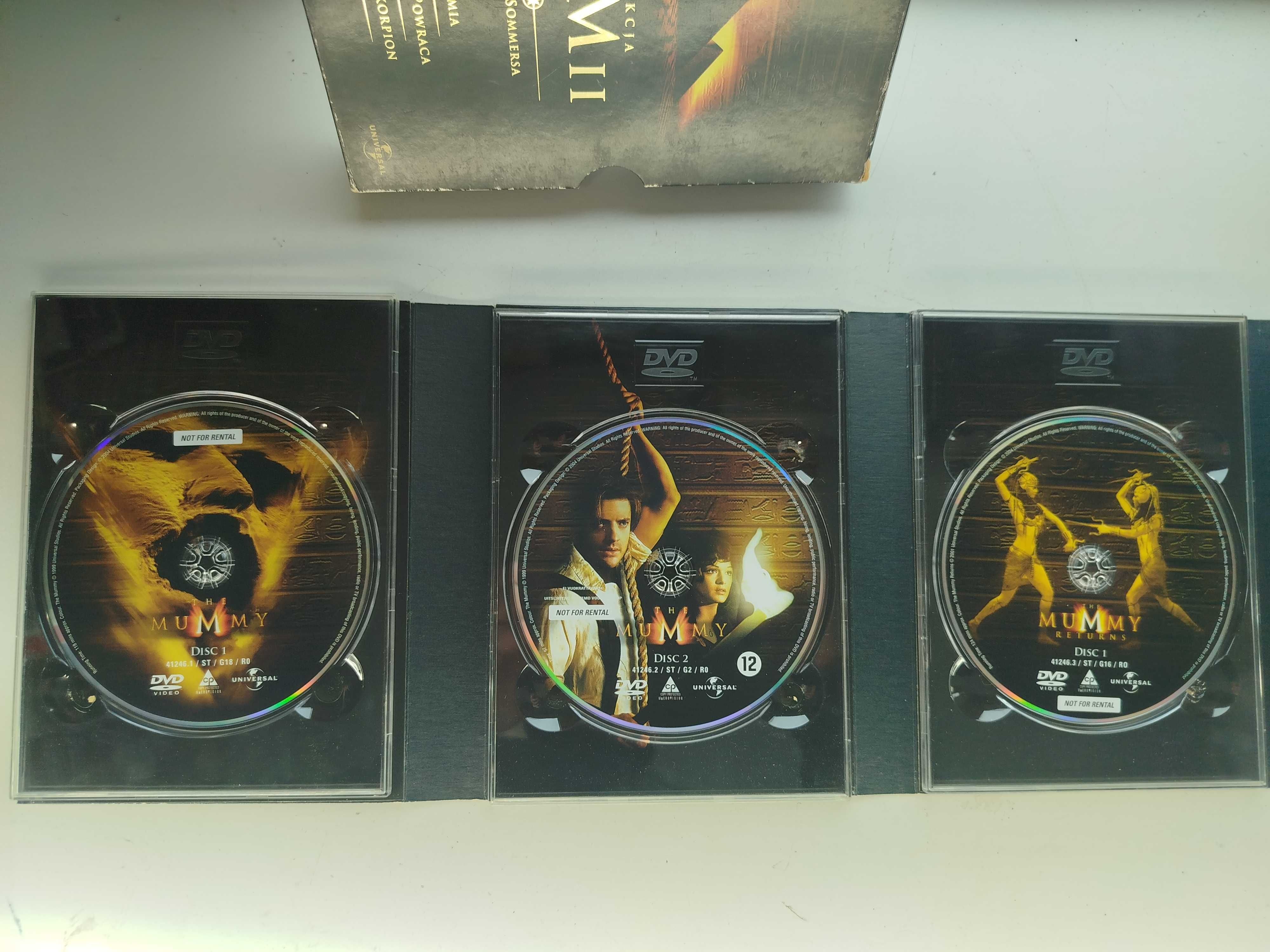 Kolekcja Mumii 5 DVD Mumia Mumia powraca Król Skorpion 3 części