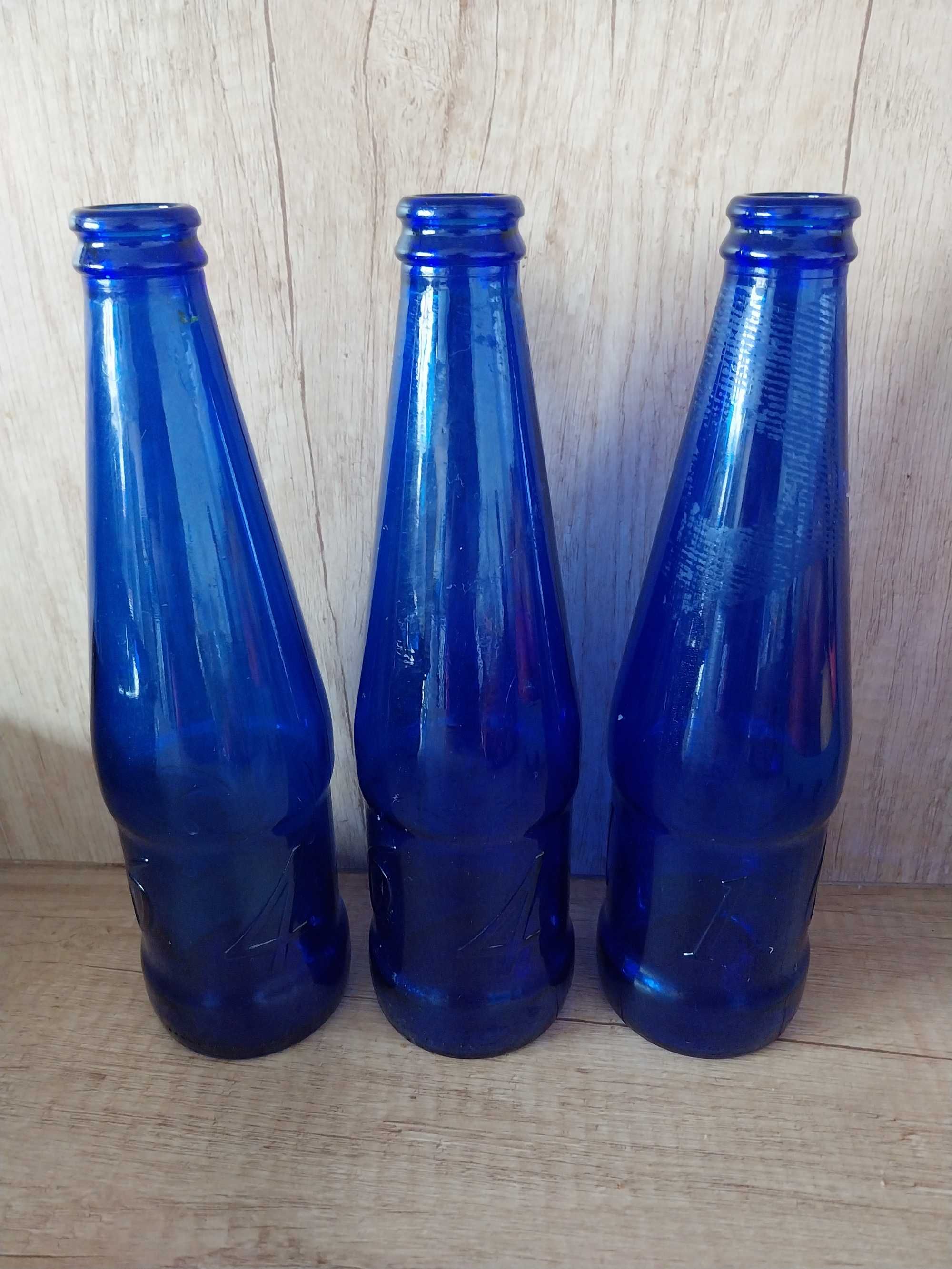 Butelki niebieskie 330 ml. 15 szt