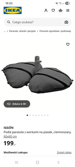 Podstawa do parasola Ikea +obciążenia