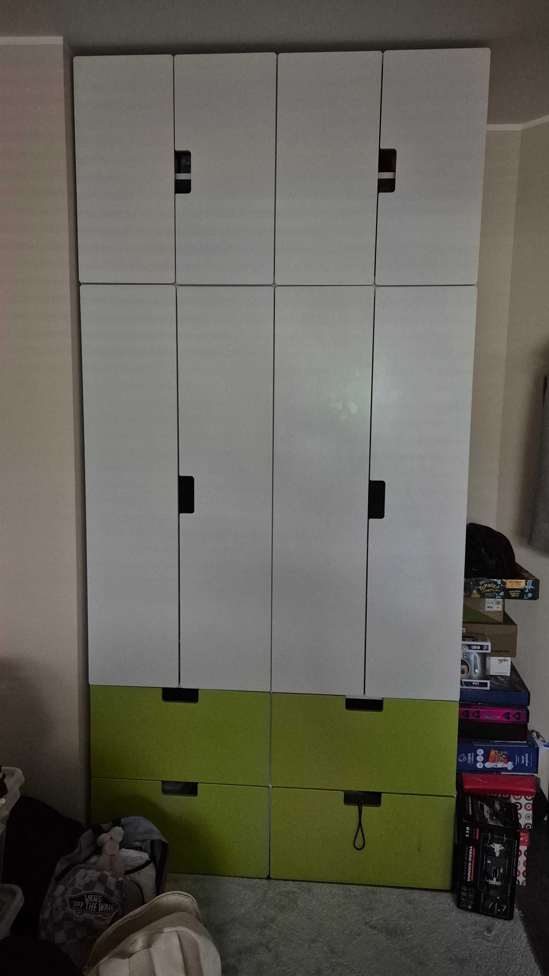 2x Szafka Ikea Stuva, słupek - bialy-limonka