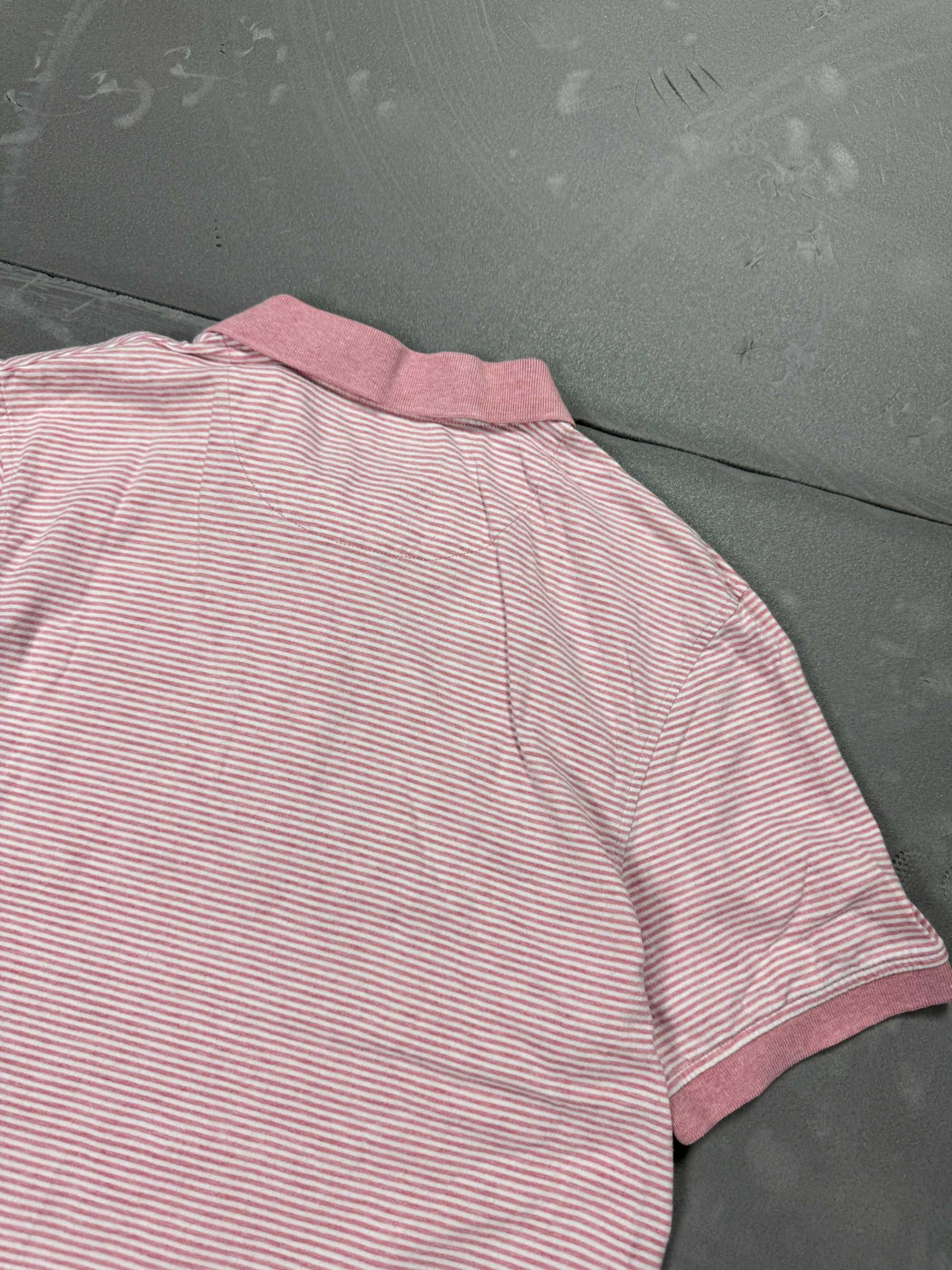 Lyle & Scott koszulka polo z haftem w paski (M) 90s 80s y2k polówka