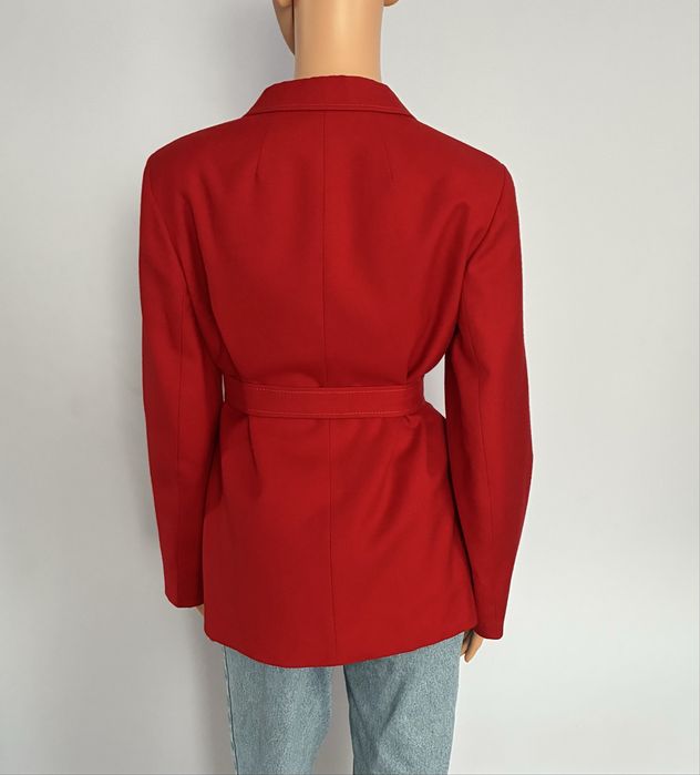 Czerwona marynarka oversize 100% welna