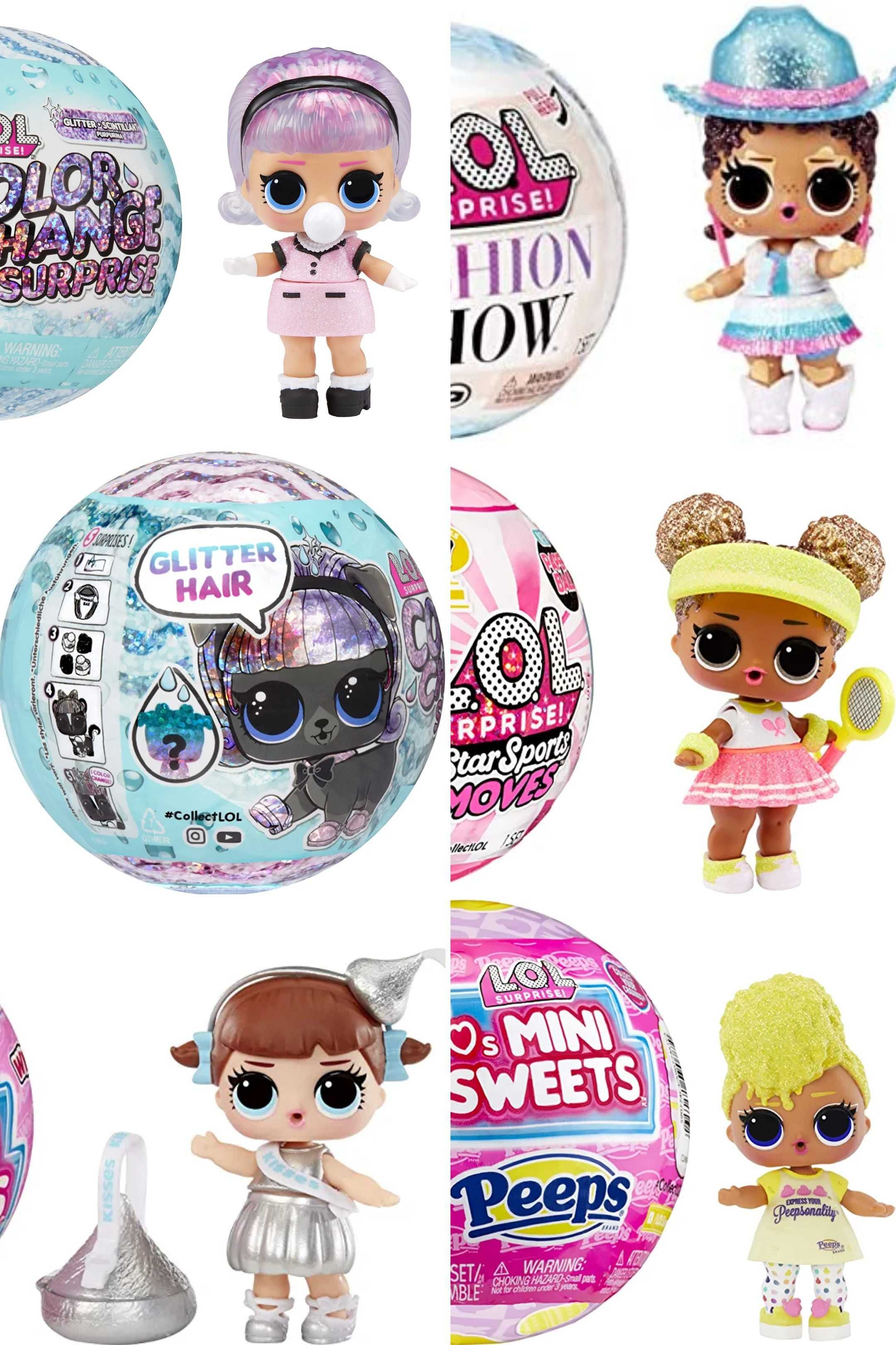 LOL Surprise Fashion Show,glitter color change doll & pets,mini sweet,