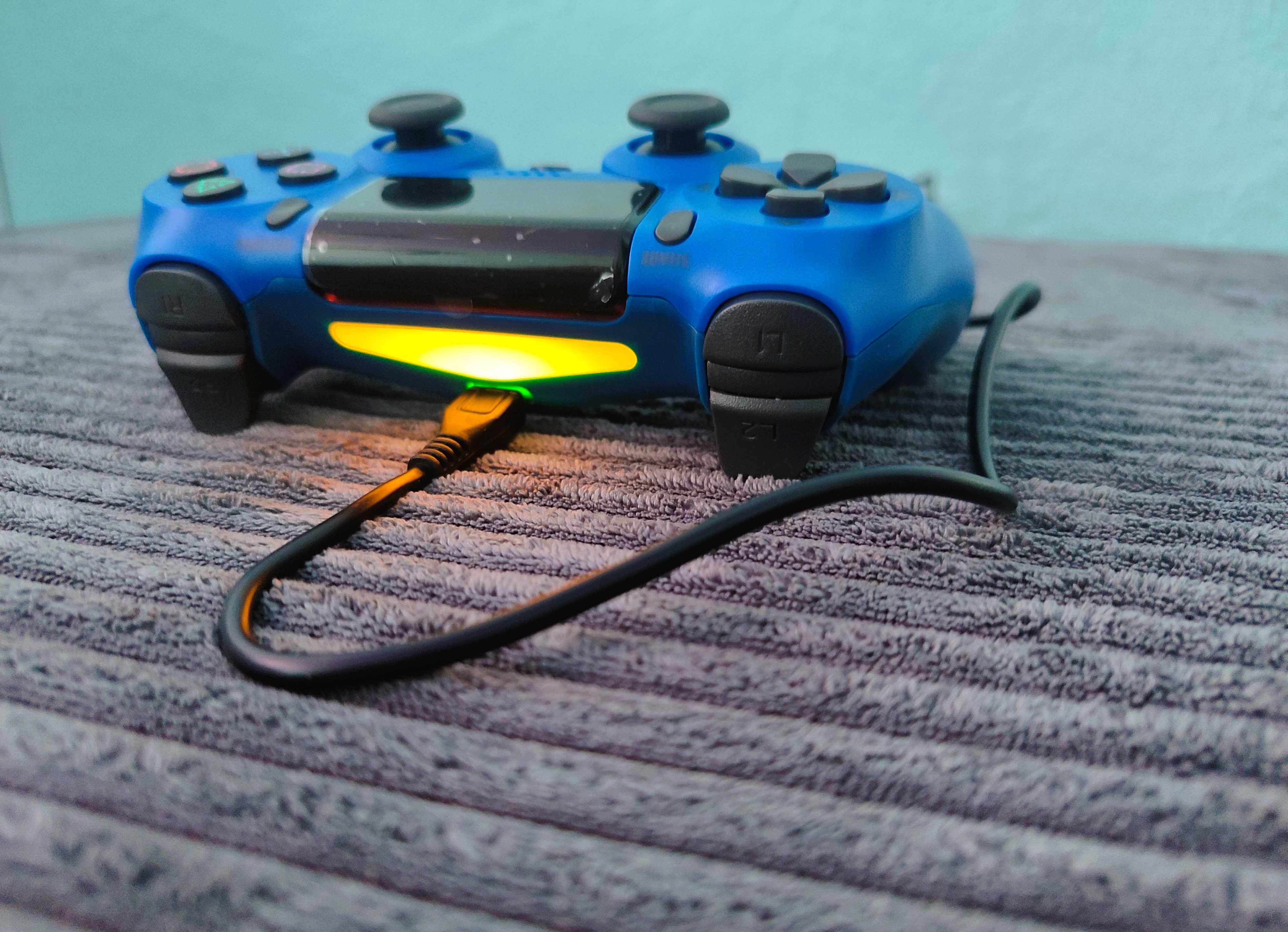 Геймпад джойстик  синій беспроводний игровое устройство dualshock 4v2