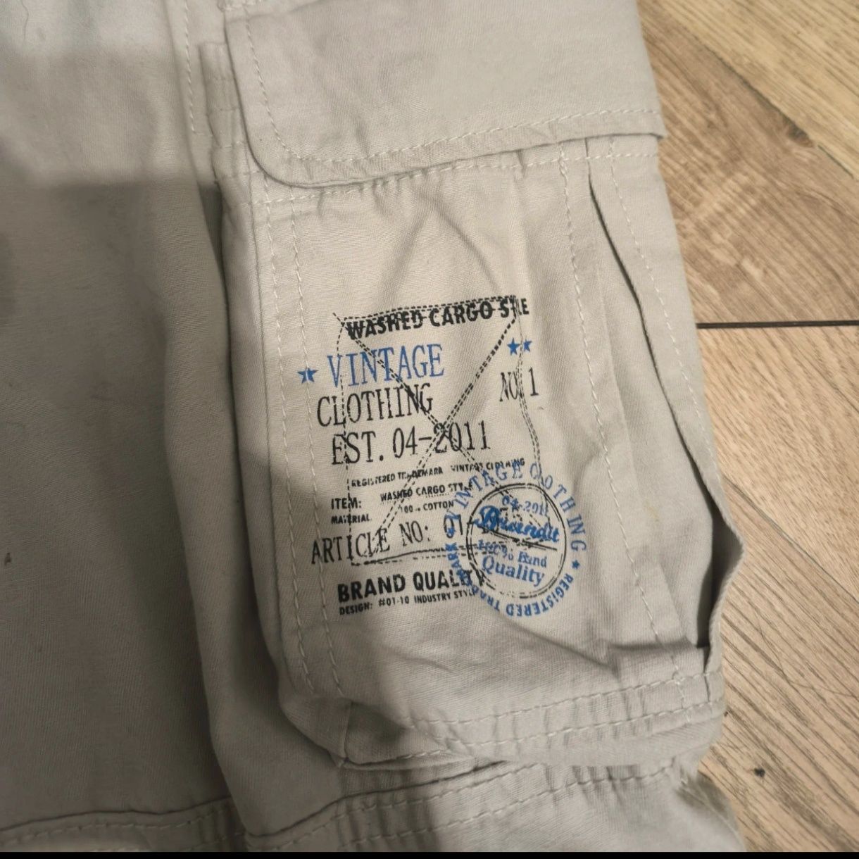 Spodnie cargo S i M brandit nowe z metką kremowe beżowe retro alt